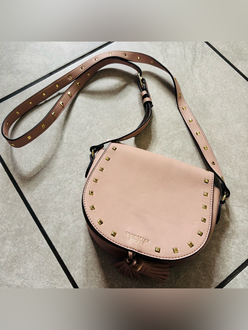 Victoria's Secret Studded Tassel Crossbody Bag